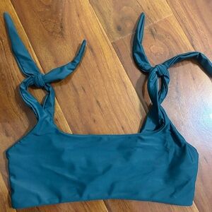 NWOT MIKOH Teal Tie-Strap Swimsuit Top
